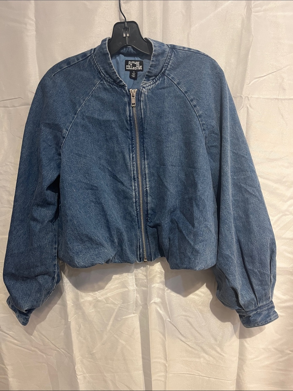 Future Collective Denim Bubble Bomber Jacket
